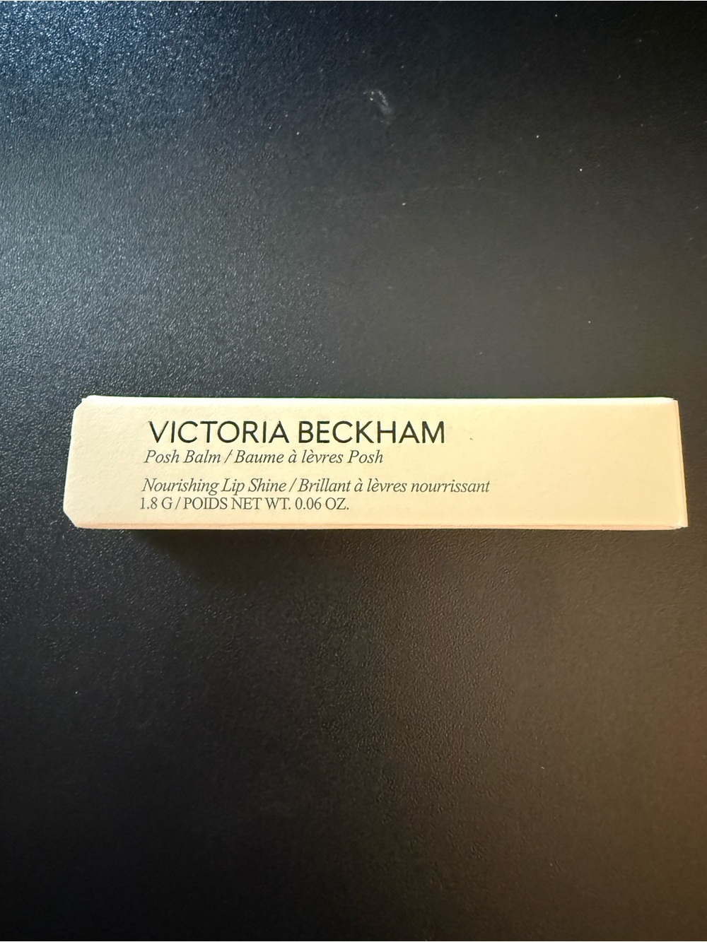 Victoria Beckham Posh Balm Lip Shine — Cream Beige Packaging